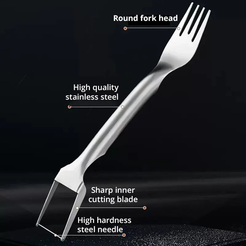 2-in-1 Stainless Steel Watermelon Slicer & Fork