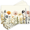 Floral Linen Placemats for Dining Table
