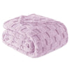 Lilac Checkered Fleece Throw Blanket – Soft & Cozy
