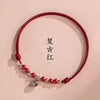 Handwoven Crystal Anklet with Natural Stone Charms