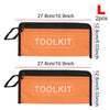 Two orange and black portable waterproof tool kits are shown side by side.