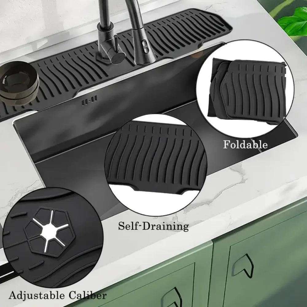 Silicone Kitchen Sink Splash Guard & Drainage Mat