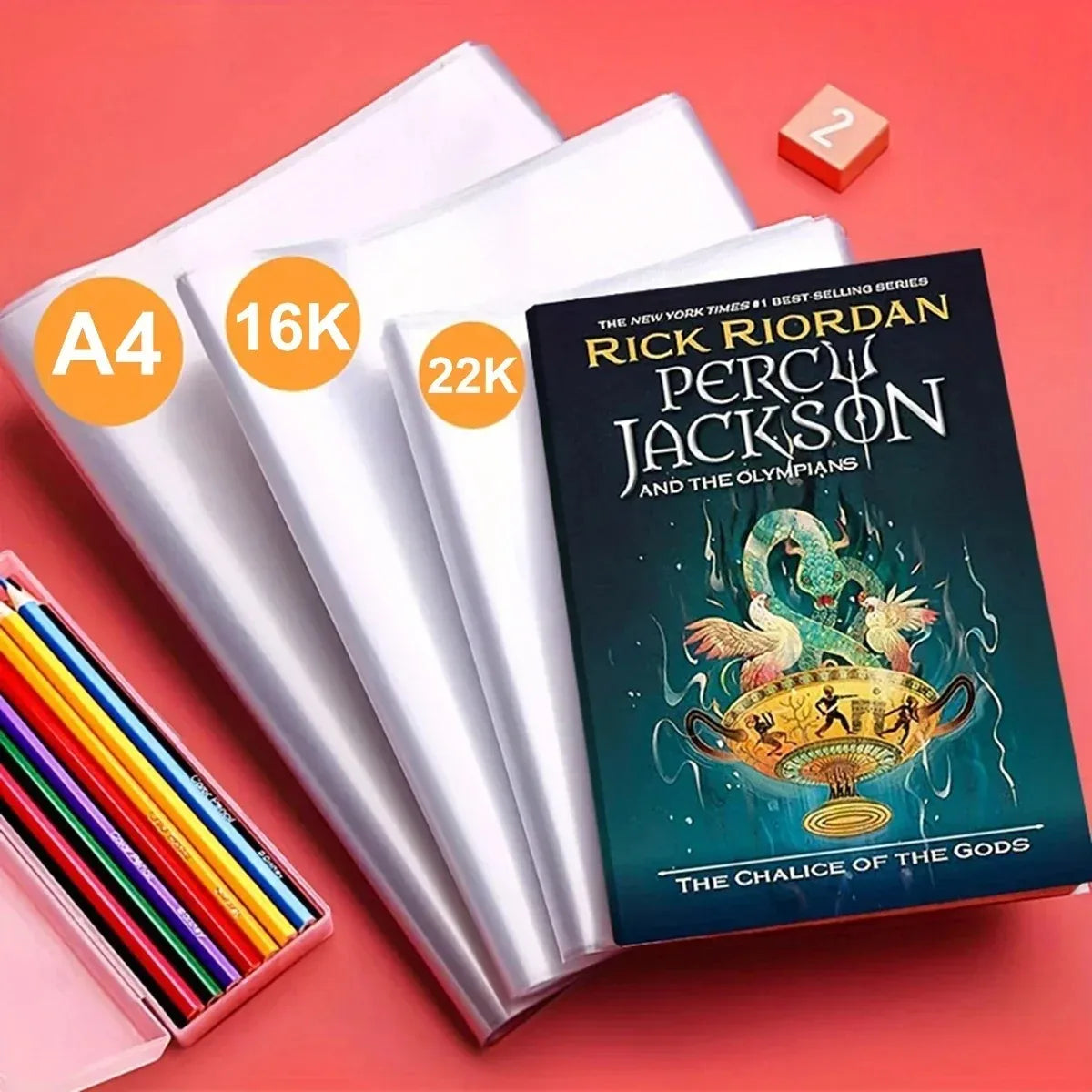 Transparent Reusable Book Covers for Textbooks & Notebooks
