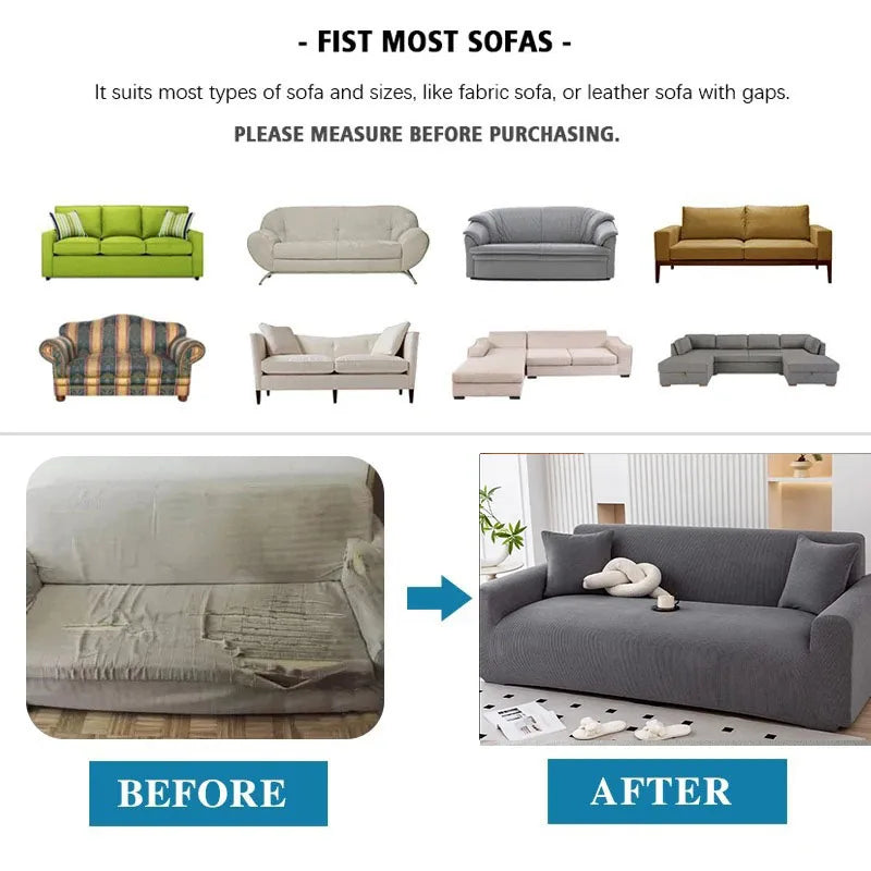Elastic Stretch Sofa Cover with Non-Slip Backing