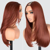 V-Part Straight Half Wig with Natural Layered Volume