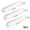 Three clear acrylic wall-mounted display shelves, each measuring 30.5cm long and 5cm deep.