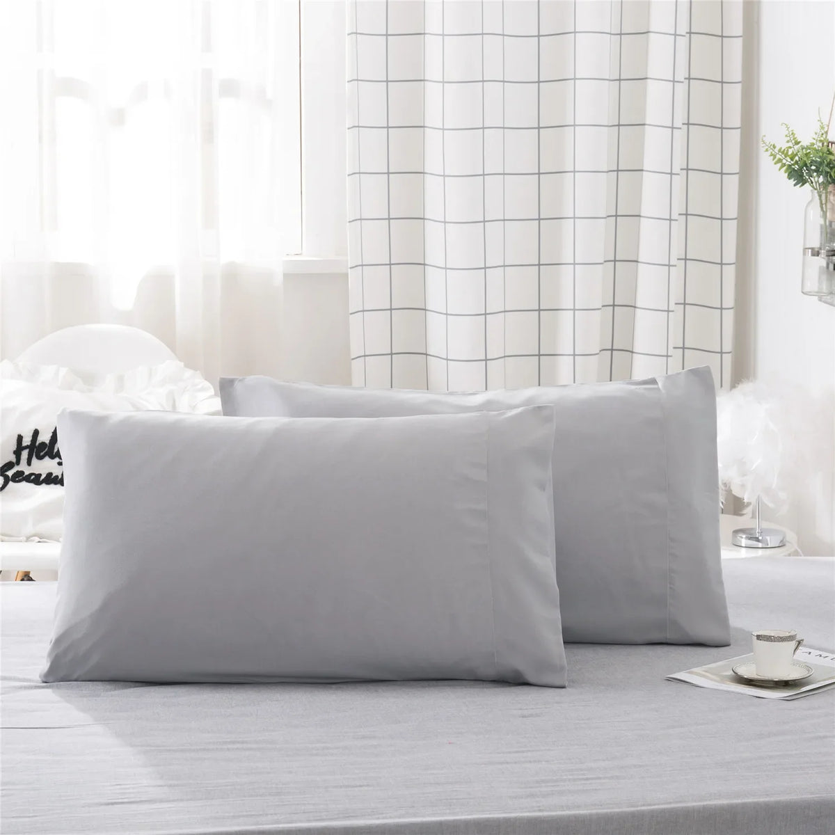 Soft Polyester Pillowcases for Bedroom (Set of 2)