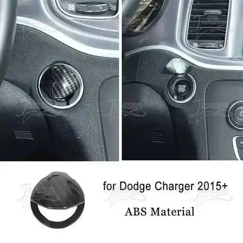 Carbon fiber interior trim kit for Dodge Charger 2015+ vehicle