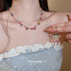 Colorful Crystal Choker Necklace with Gold Plating