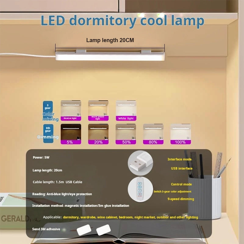 Dimmable USB LED Under-Cabinet Light with 3 Color Modes