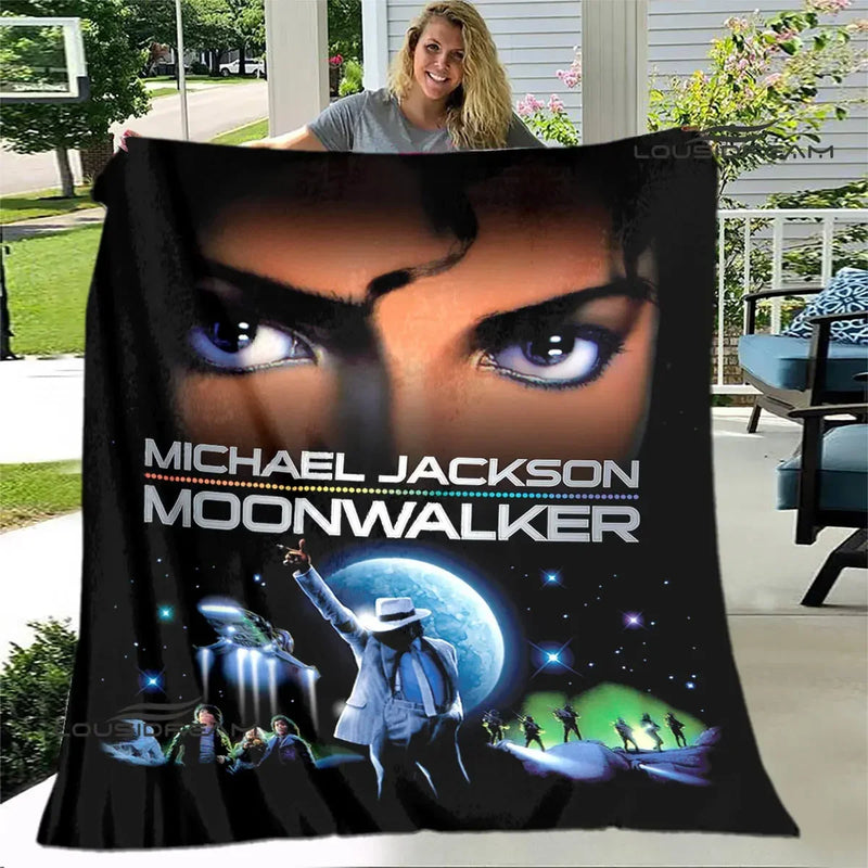 Michael Jackson Retro Print Coral Fleece Decke