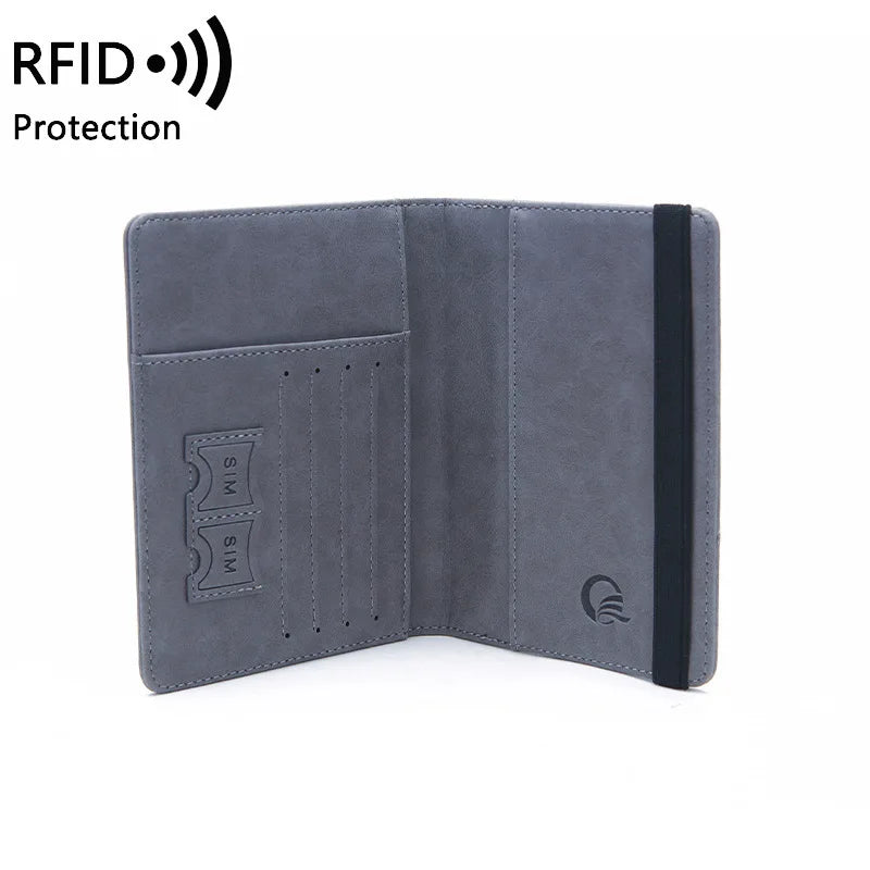 RFID-Blocking Passport Holder in Premium PU Leather
