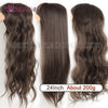 Long Wavy Hair Topper with Clips