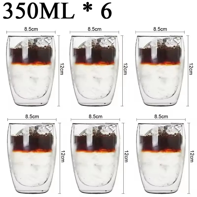 Mug en verre à double paroi isolant