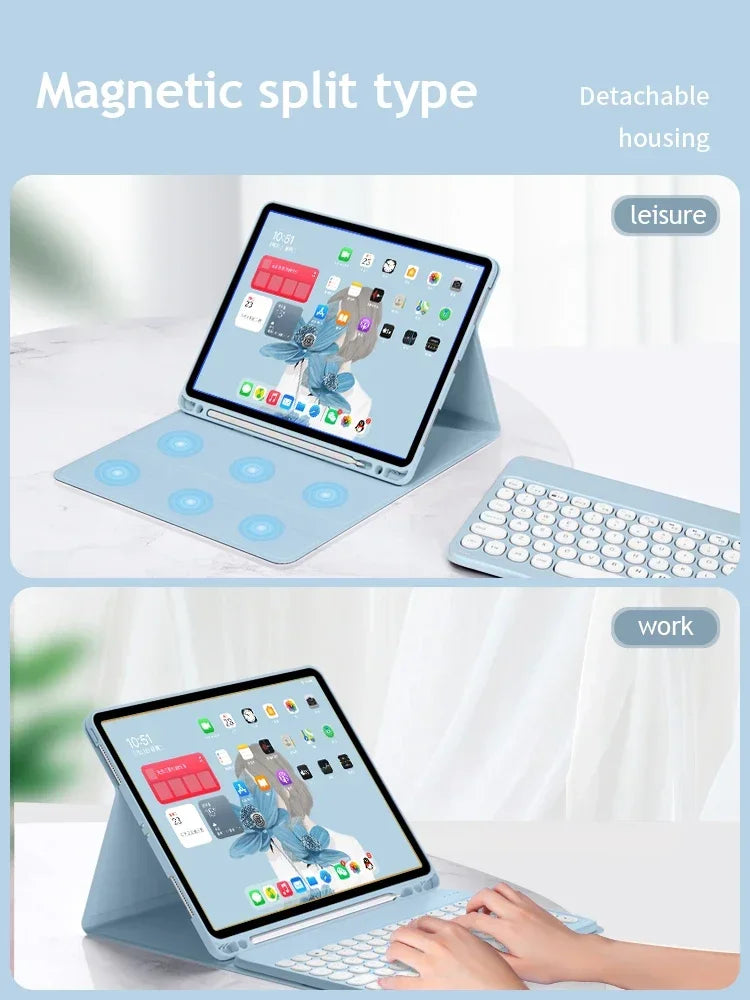 iPad Keyboard Case with Bluetooth Mouse