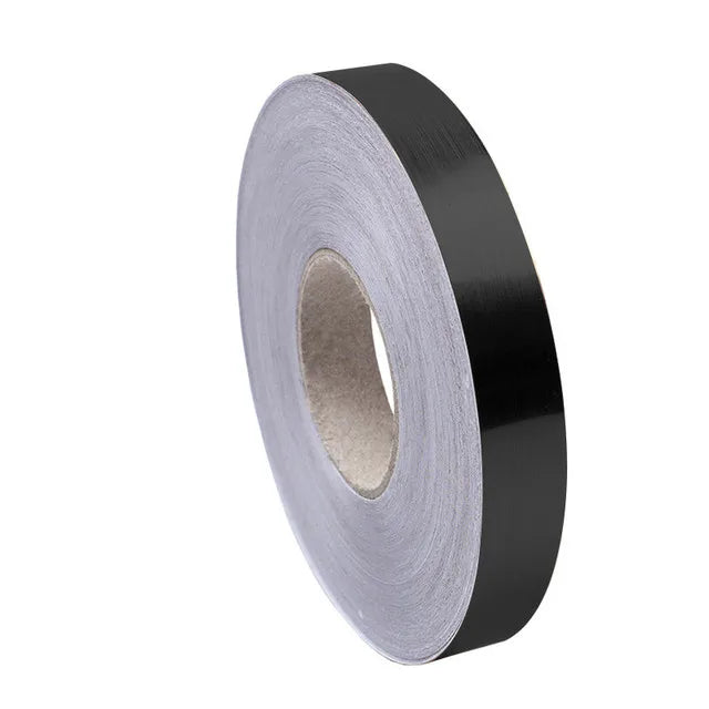 Rouleau de ruban adhésif décoratif auto-amcollant pour joints de carreaux, noir et argent