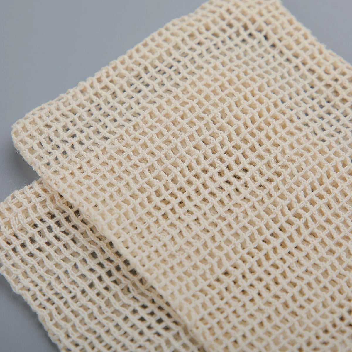 Set of 3 Natural Cotton Soap Saver Bags with Drawstring