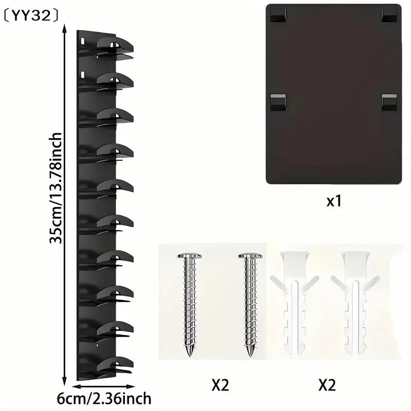 Wall-Mounted Cap Rack for Hat Storage and Organization