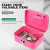 Compact Metal Key-Lock Money Box