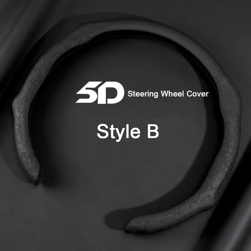 Schwarze Lenkradabdeckung im Style B Design für ein Auto