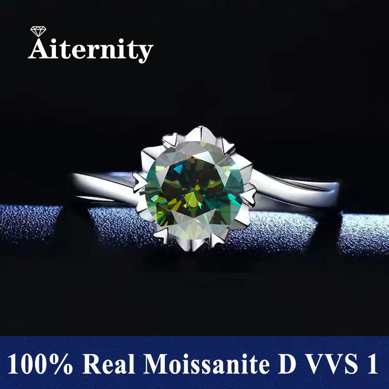 Adjustable Moissanite Ring with Tension Setting