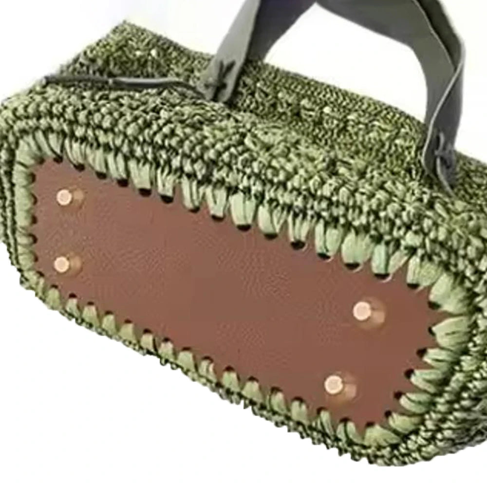 PU Leather Bag Bases with Hanging Hooks for DIY Knitting & Craft Projects