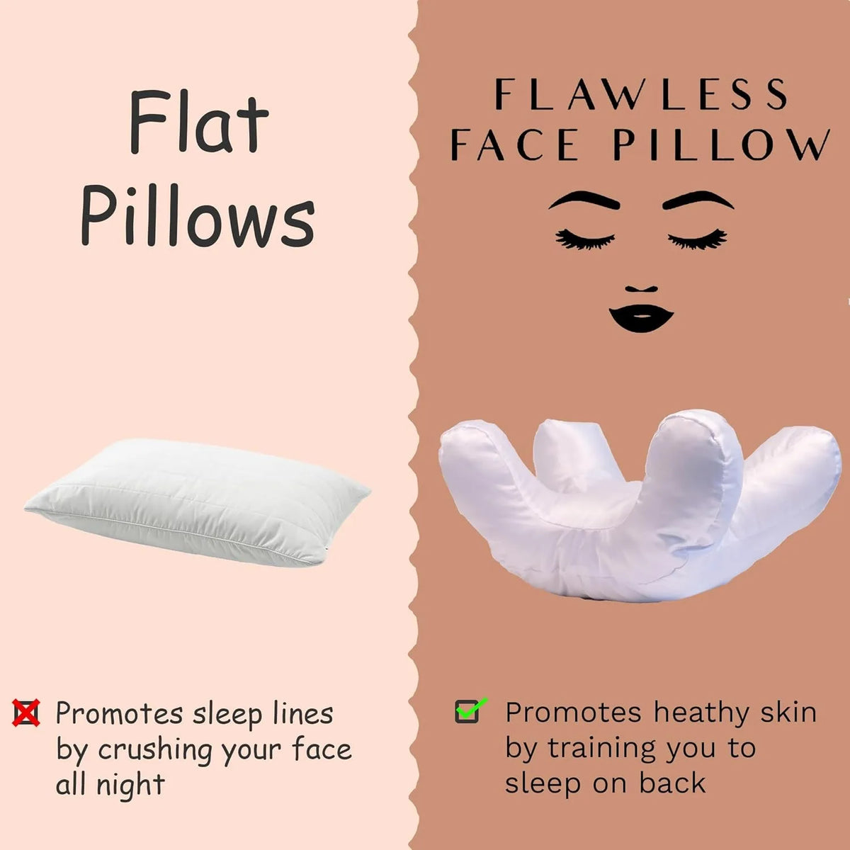 Satin Anti-Wrinkle Beauty Pillow with Cervical Support