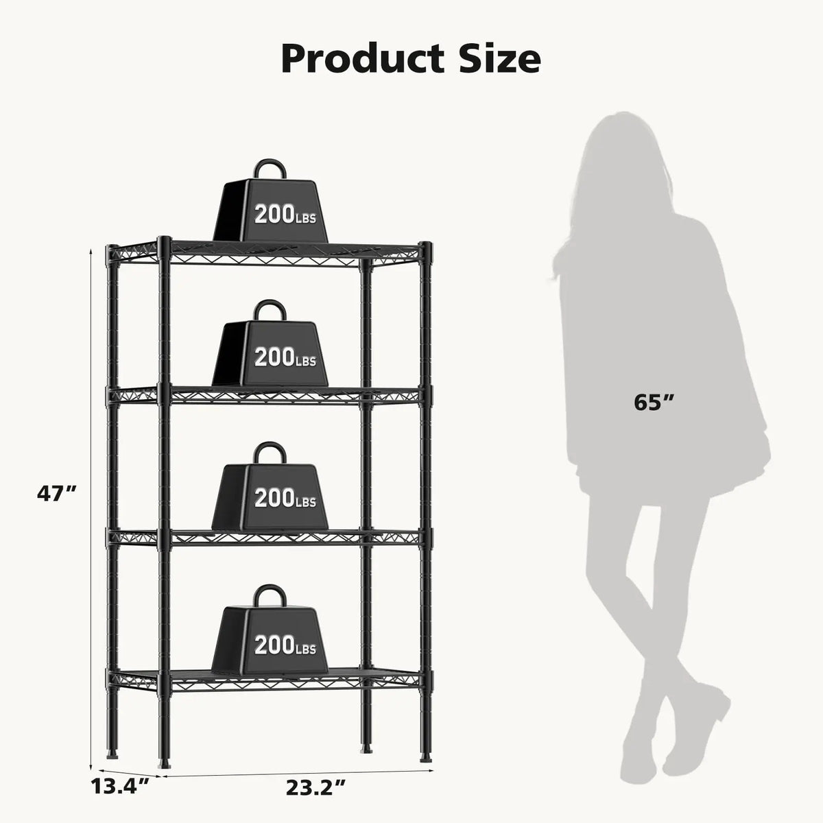 3-5 Tier Heavy-Duty Metal Storage Shelving Unit