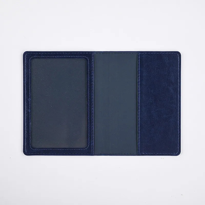 RFID-Blocking Leather Passport Holder with Card Slots