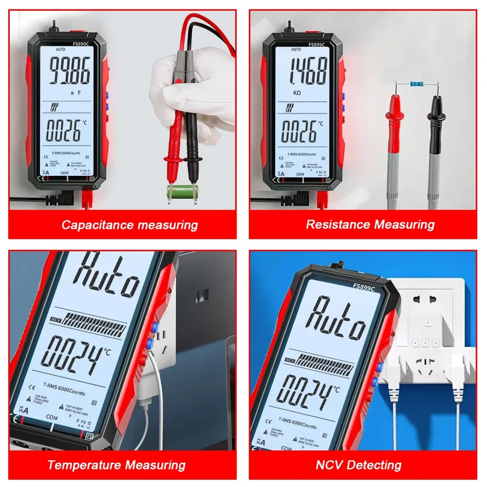 Smart True RMS Digital Multimeter with Large Display