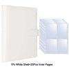 A white shell photocard album with twenty-five inner pages