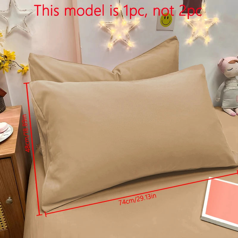Matte Solid Color Pillowcase with Envelope Closure