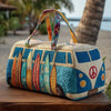 Quilted Cotton Travel Tote with Frog Print