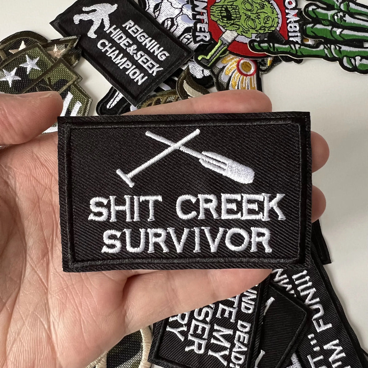 Tactical Military Iron-On Patch with Slogan – Embroidered Badge for DIY Clothing