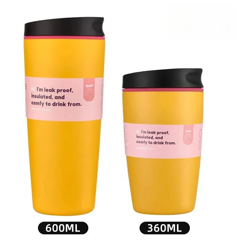 Double-Wall Insulated Coffee Tumbler with Leak-Resistant Lid