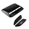 Black decorative hood scoop cover with a rectangular vent design