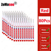 A set of 80 red long-head waterproof deep hole markers for woodworking and construction