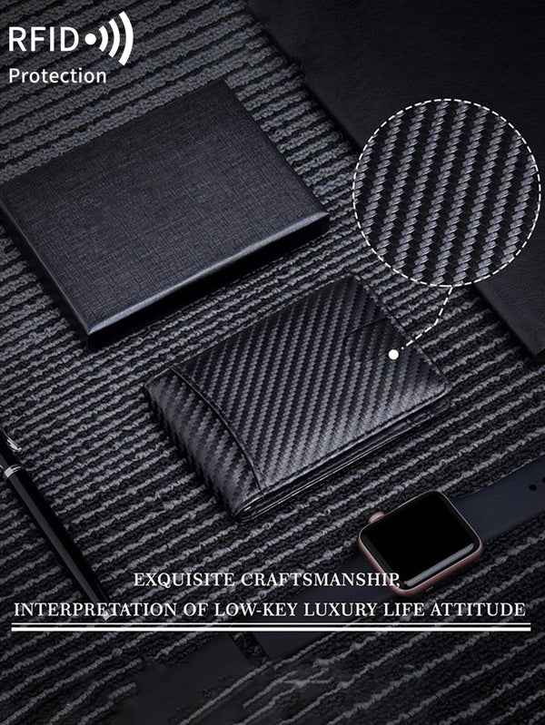 Ultra-Slim Carbon Fiber RFID Blocking Wallet
