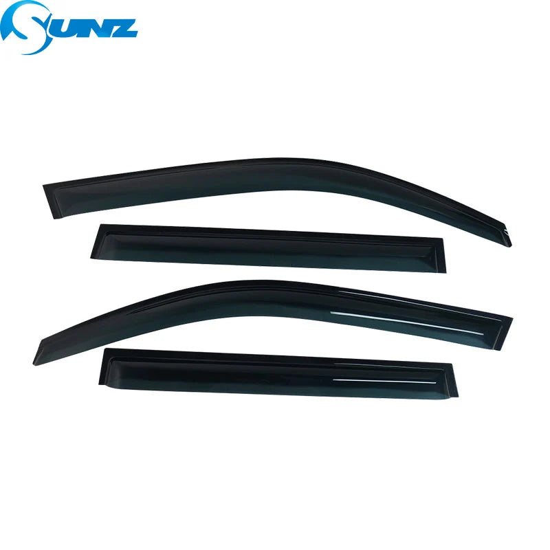 Set of three matte black window deflectors or rain guards for Nissan Rogue/X-Trail T31