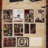 A DIY wooden book nook kit with LED lights featuring miniature shelf inserts and gothic architectural details.