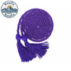Purple graduation honor cords with double fringe tassels for ceremonies and crafts
