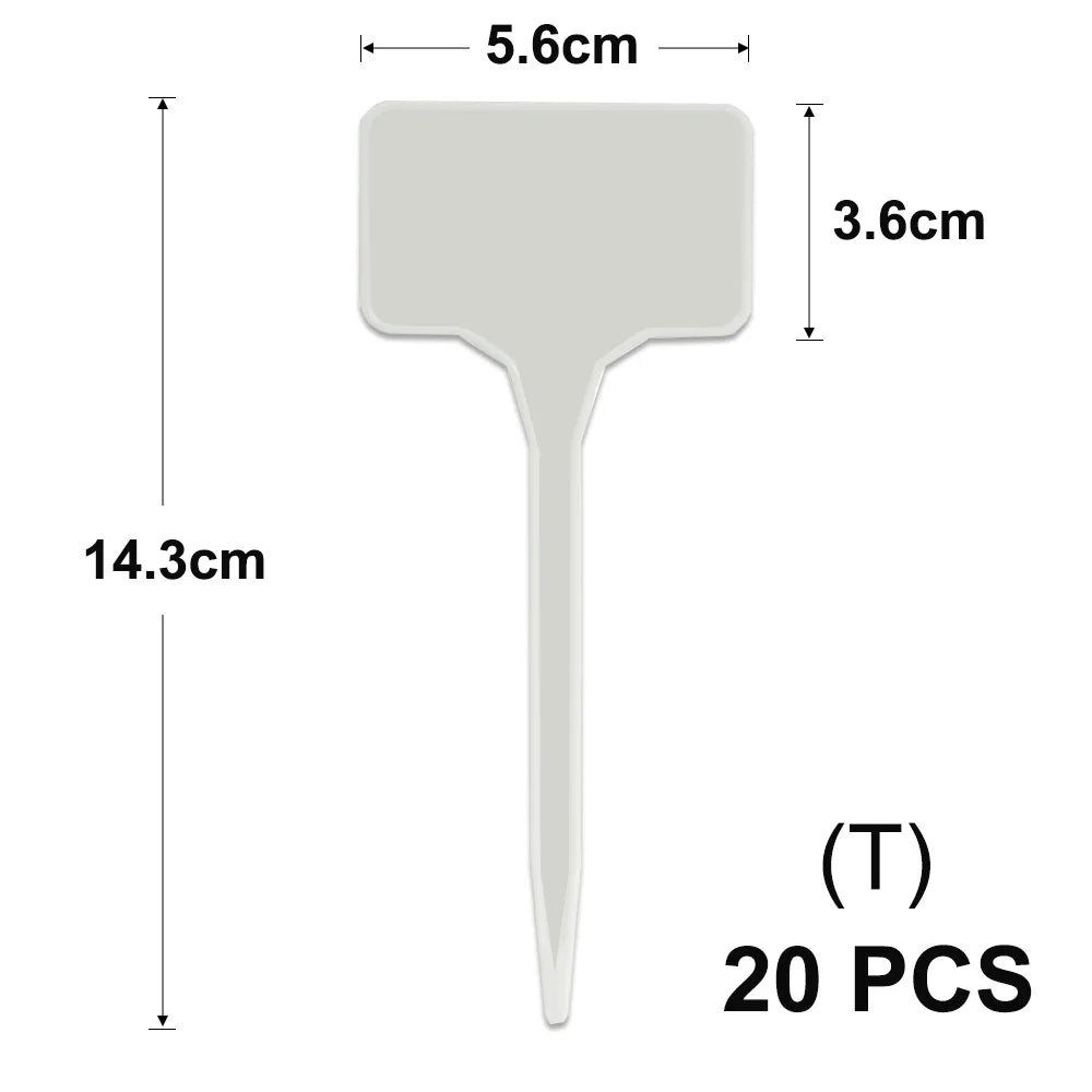 Yellow T-Type Garden Plant Labels with Stakes
