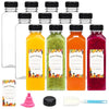 Clear Reusable Juice Bottles with Cleaning Brush and Funnel