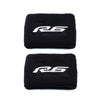 Black microfiber sock with white R6 logo for a brake fluid reservoir cover.