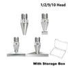 Stainless steel diamond painting pen tip set with screw-on handles including numbered tips and a storage box