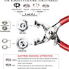 Metal Snap Fastener Kit with Pliers Tool for DIY Sewing Projects