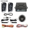 A set of keyless entry components including a remote, an ignition module, and various wiring harnesses for a PKE system.