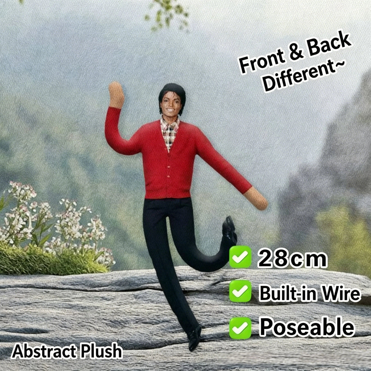 Michael Jackson Bendable Plush Doll with Wire Frame