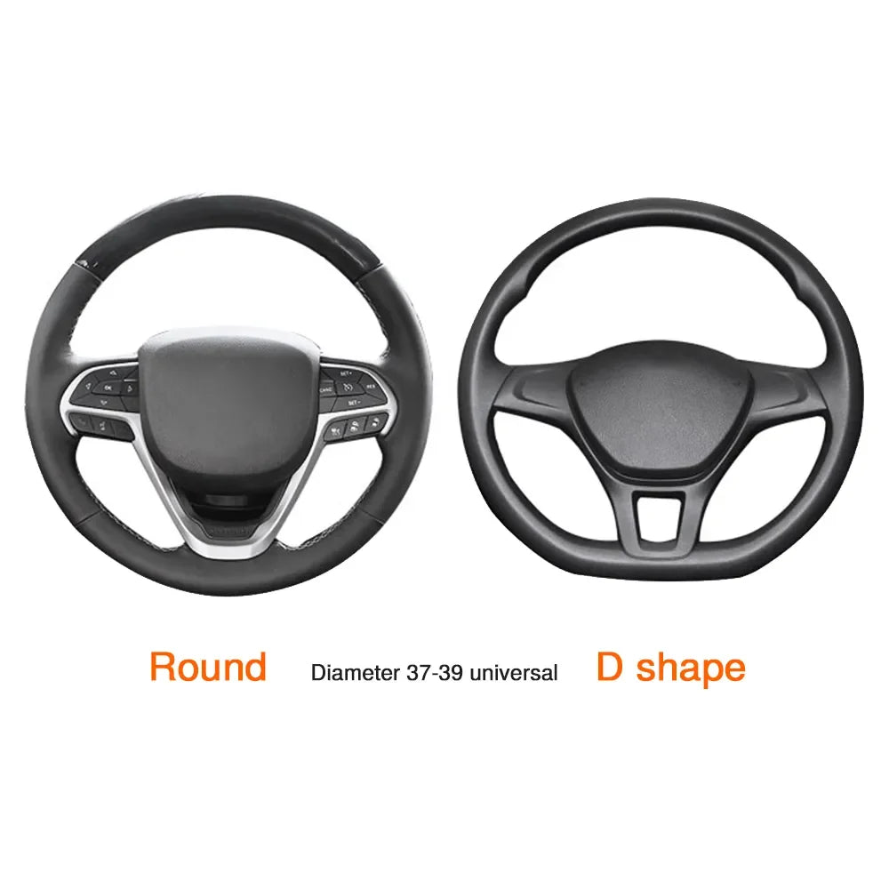 Premium Anti-Slip Leather Car Steering Wheel Cover