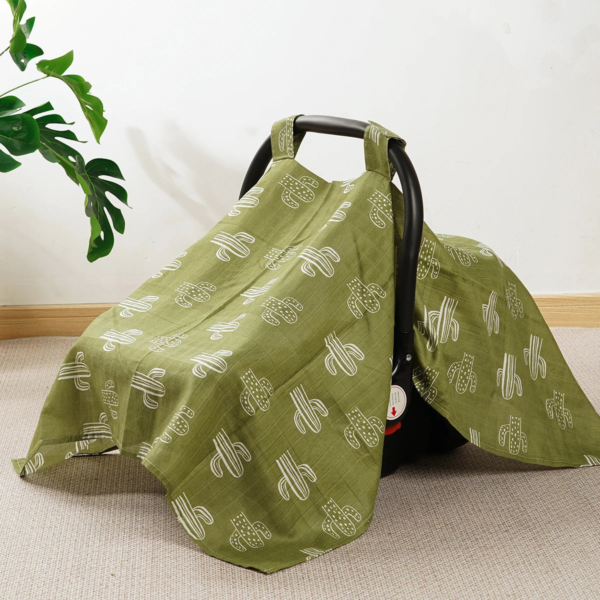 Breathable Baby Car Seat Cover & Sunshade Canopy